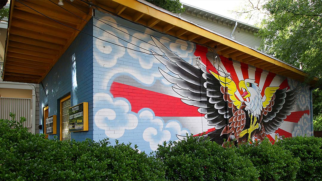 mural charlotte nc noda art graffiti eagle tattoo