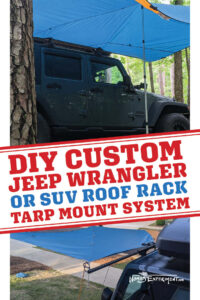 How To Build A DIY Jeep Wrangler JKU or SUV Roof Rack Tarp Mount video