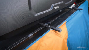 Jeep Wrangler SUV Roof Rack Tarp DIY Aluminum Poles The Nomad Experiment Thule