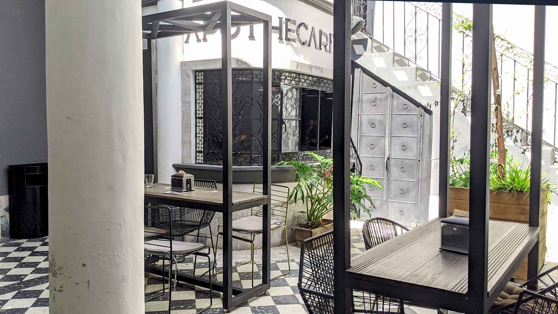 Centro Queretaro Mexico Best Restaurant Casa Apothecarius Coffee Shop Seating Area