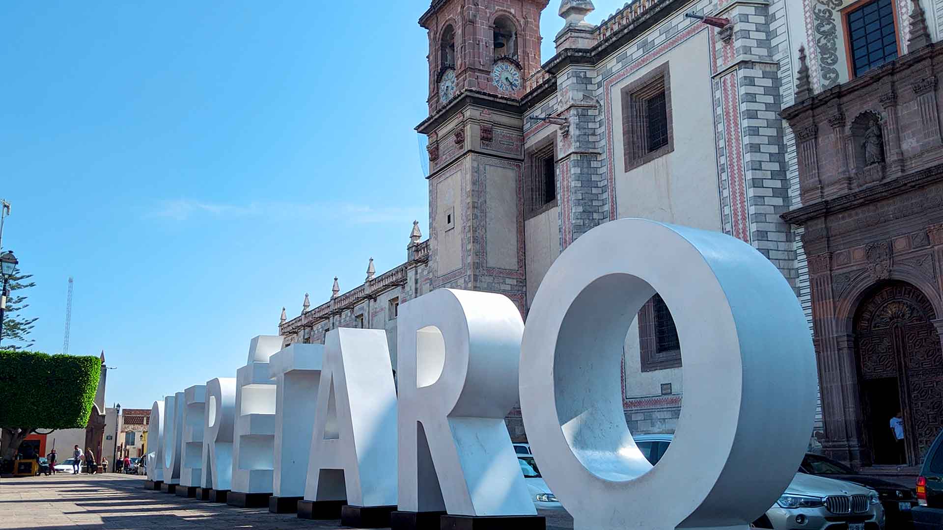 Centro Queretaro Mexico Best Restaurant QTO Big Letters Sign Image