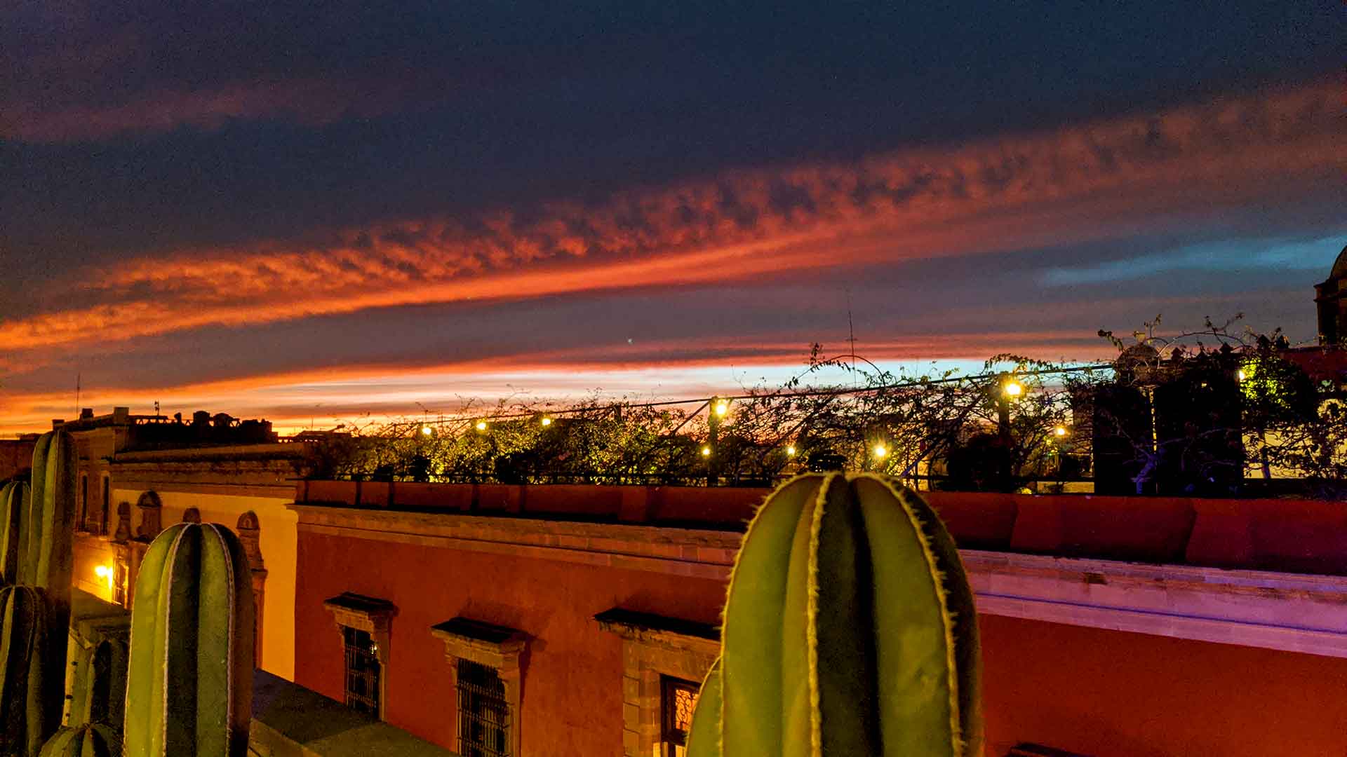 Centro Queretaro Mexico Best Restaurant Sunset at Quesarias Mexicana