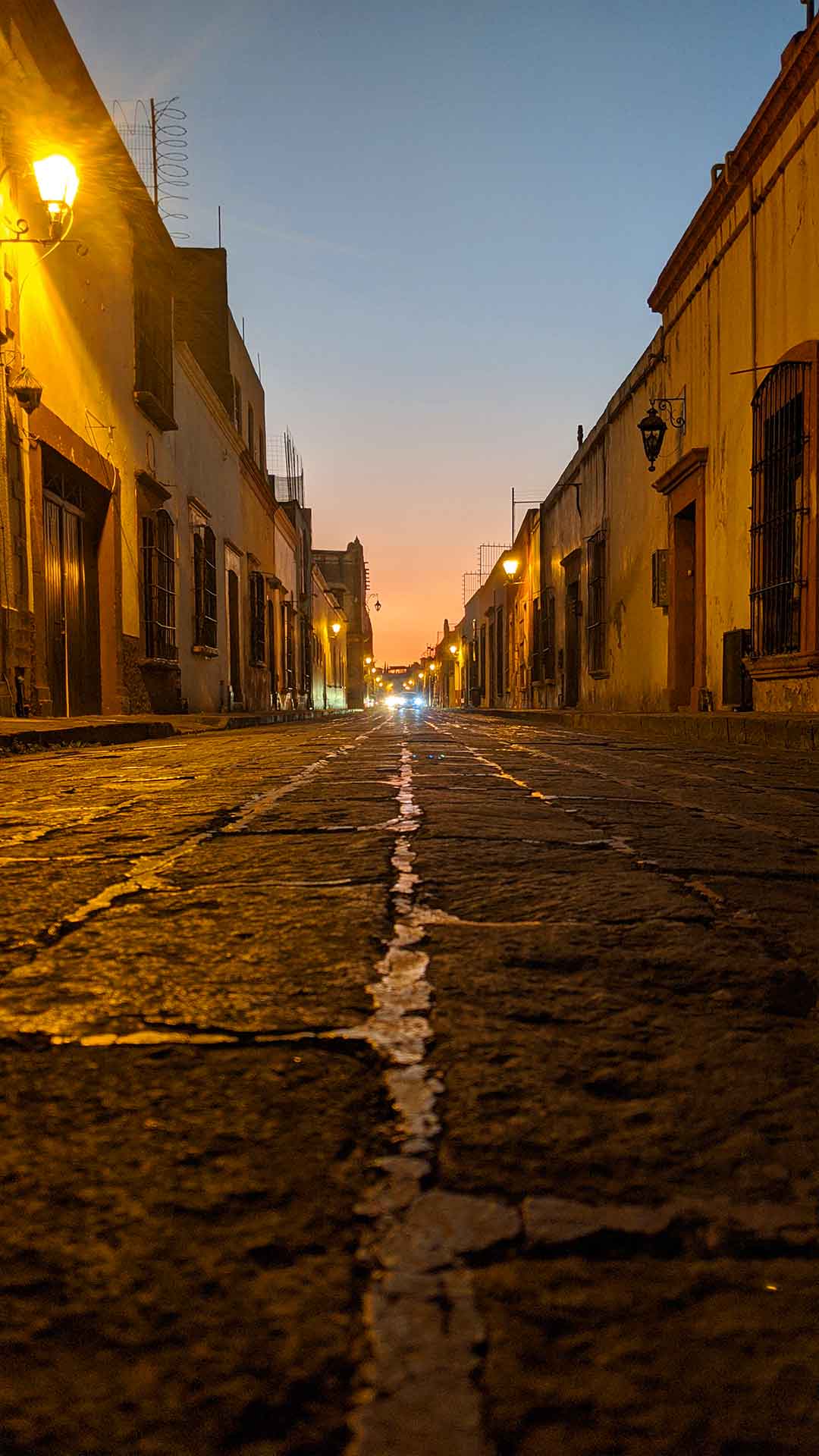 Queretaro Mexico Best Restaurant Review Streetscape at Sunset