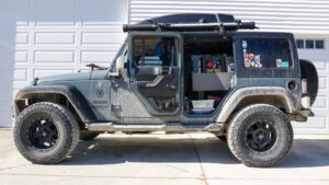 Jeep Wrangler JKU Bed Platform Storage How To Build Driver Side