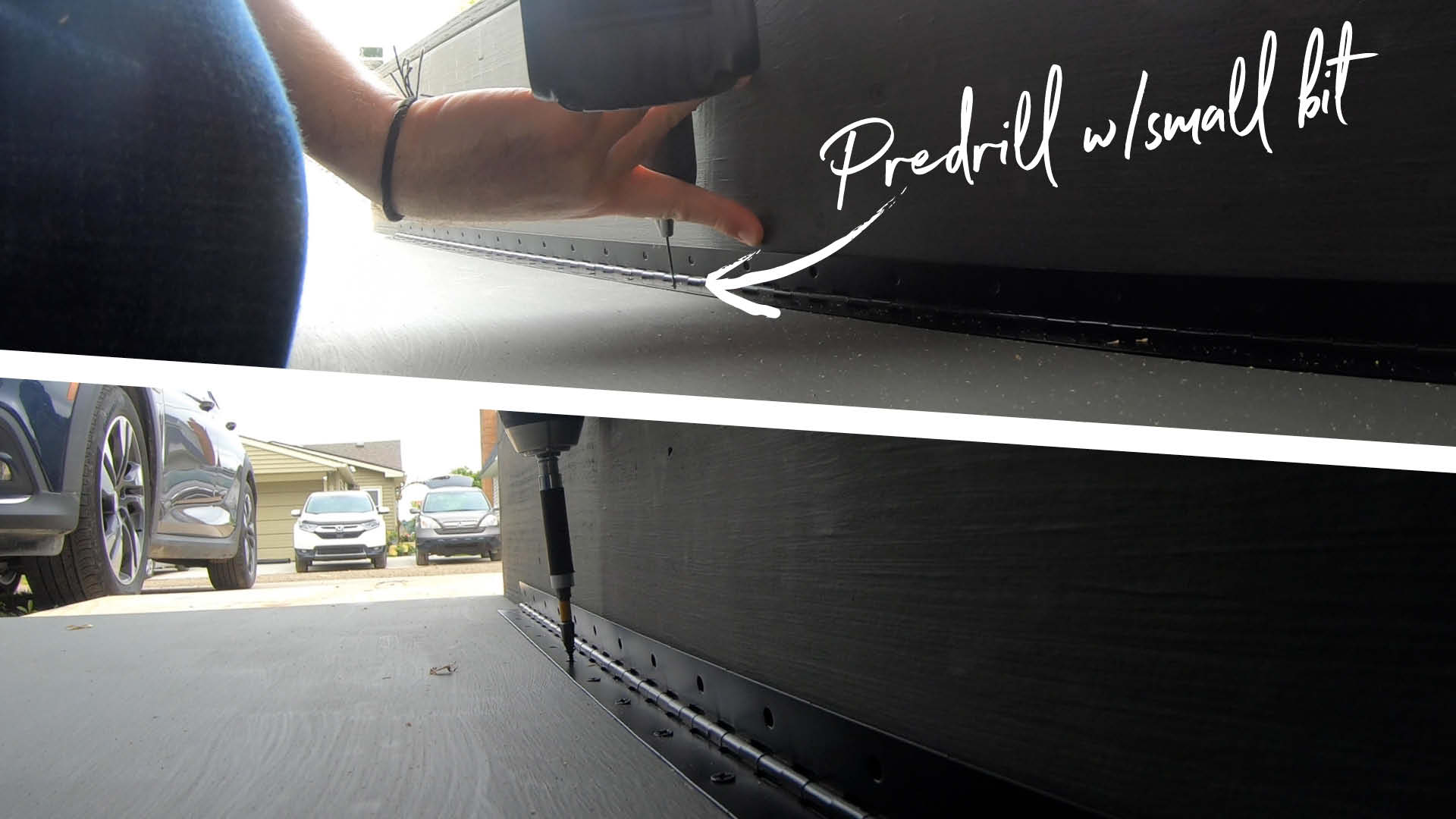Jeep Wrangler JKU Bed Platform Storage How To Build Piano Hinge Detail