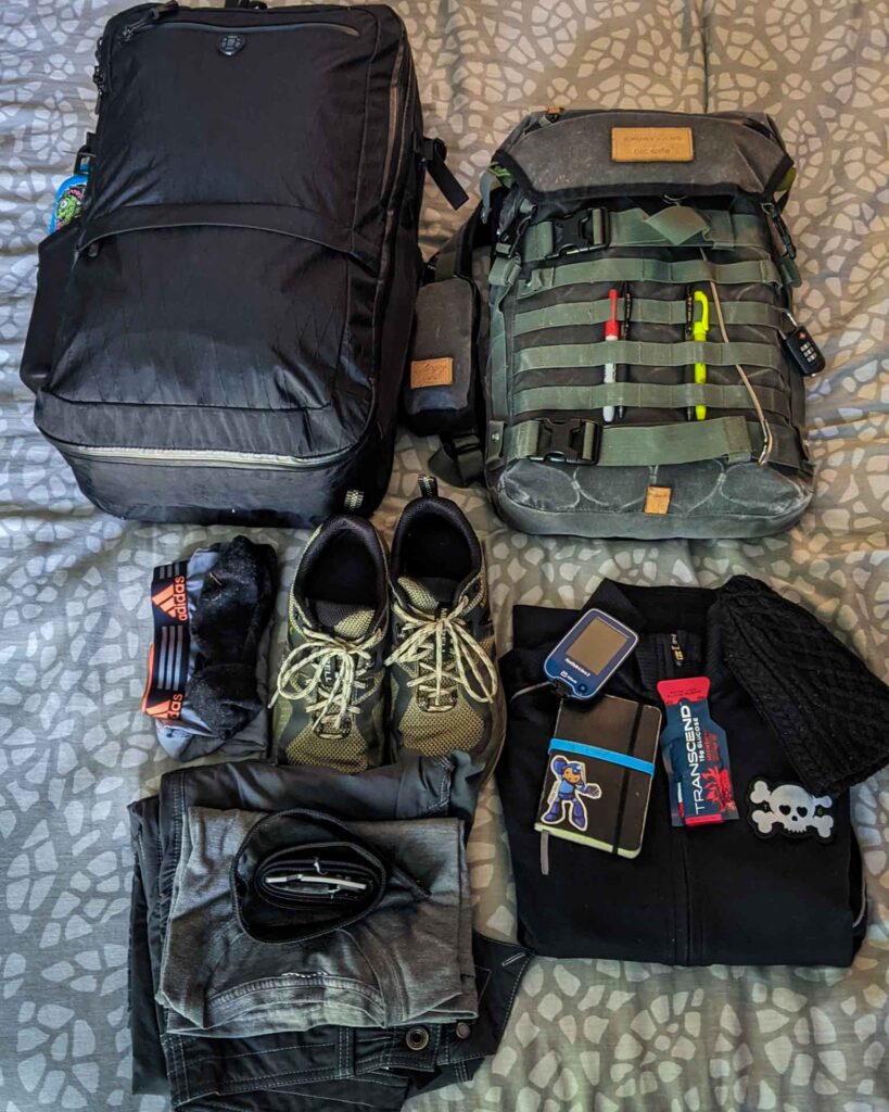 Packing carry on only with type 1 diabetes