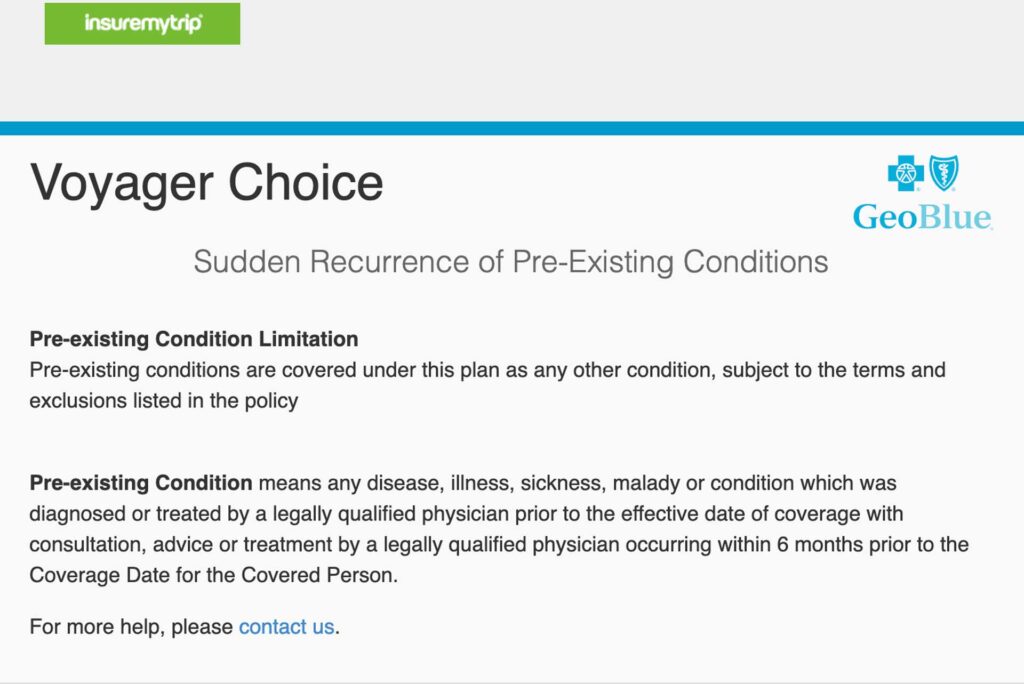 getting travel insurance when you have a pre-existing condition