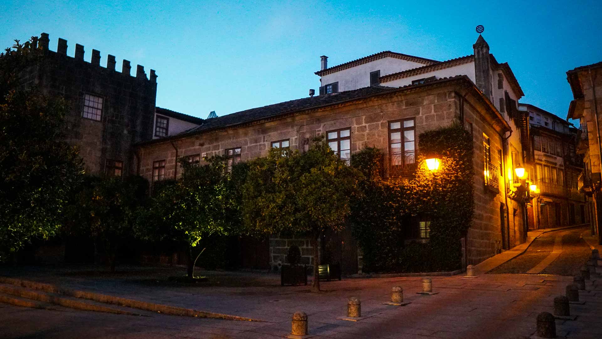 Guimaraes Travel Guide Image of street alleyway at night