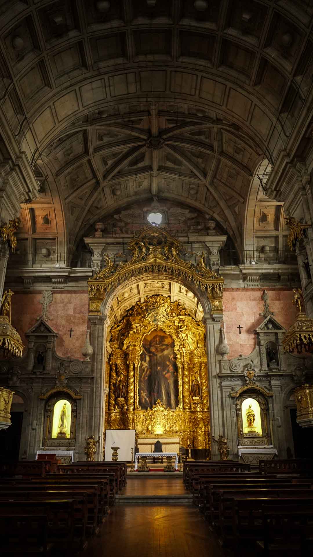 Inside Igreja de S. João Novo in Porto Portugal