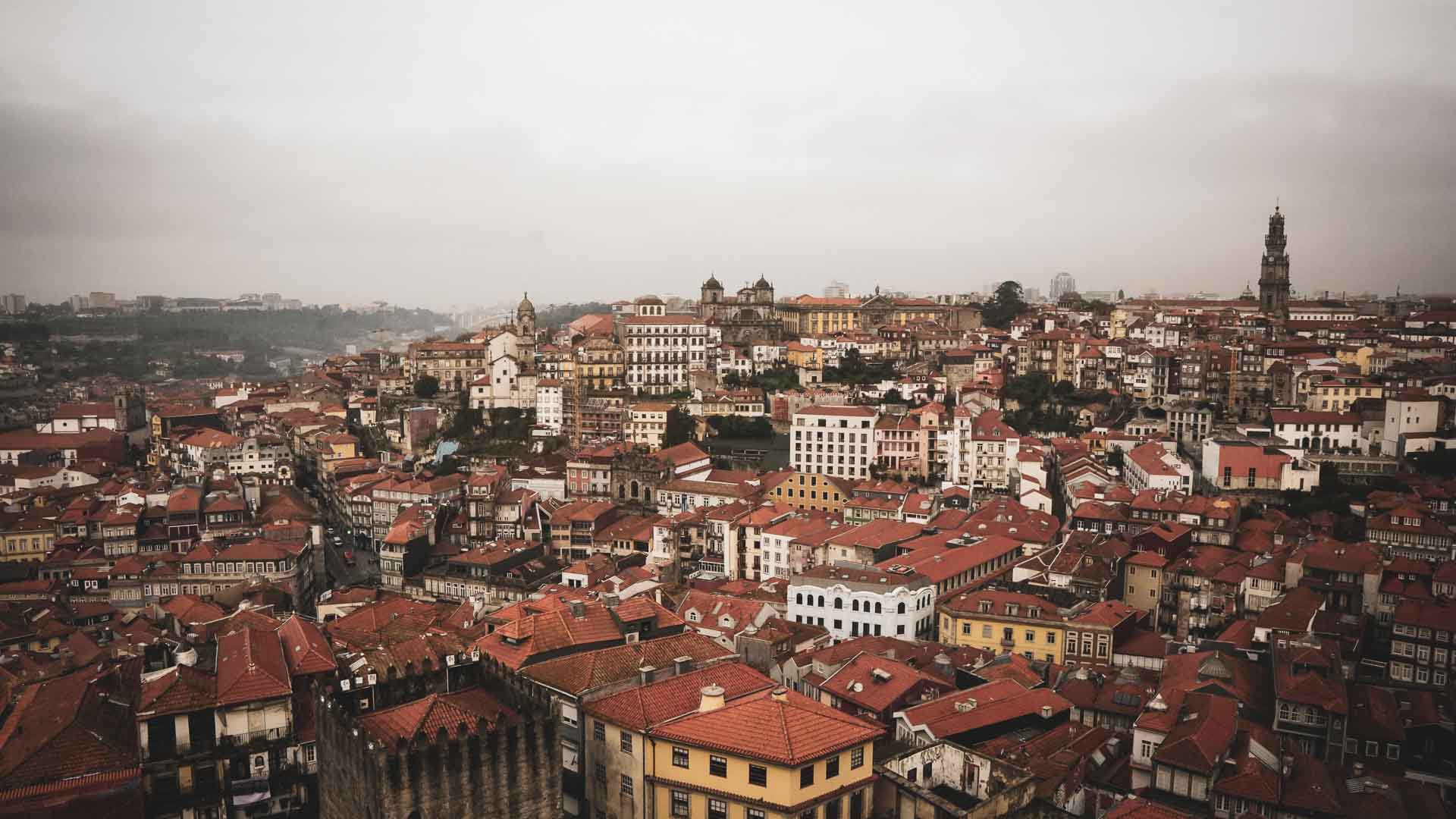 What to do in Porto Portugal view of city of Porto from Cathedral tower