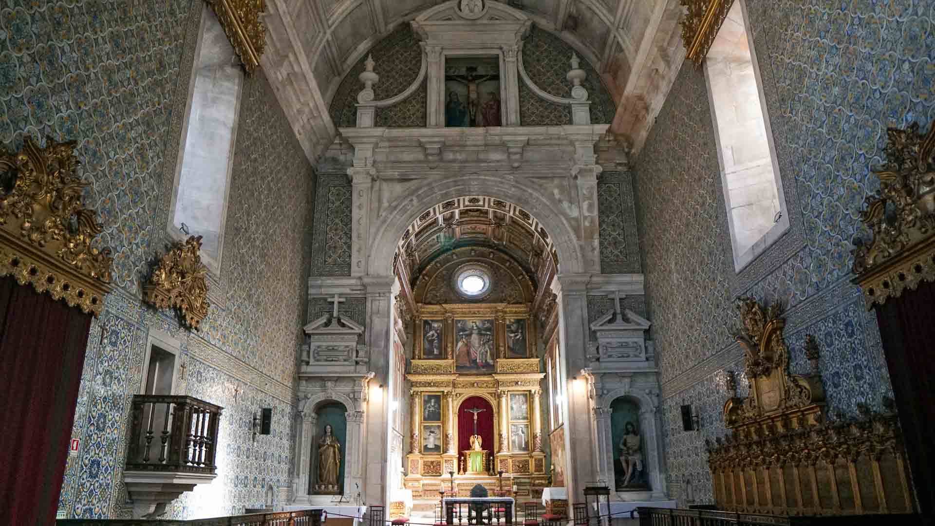 The Nomad Experiment Aveiro PortugalChurch of Aveiro's Mercy Interior Blue Azulejos Tiles