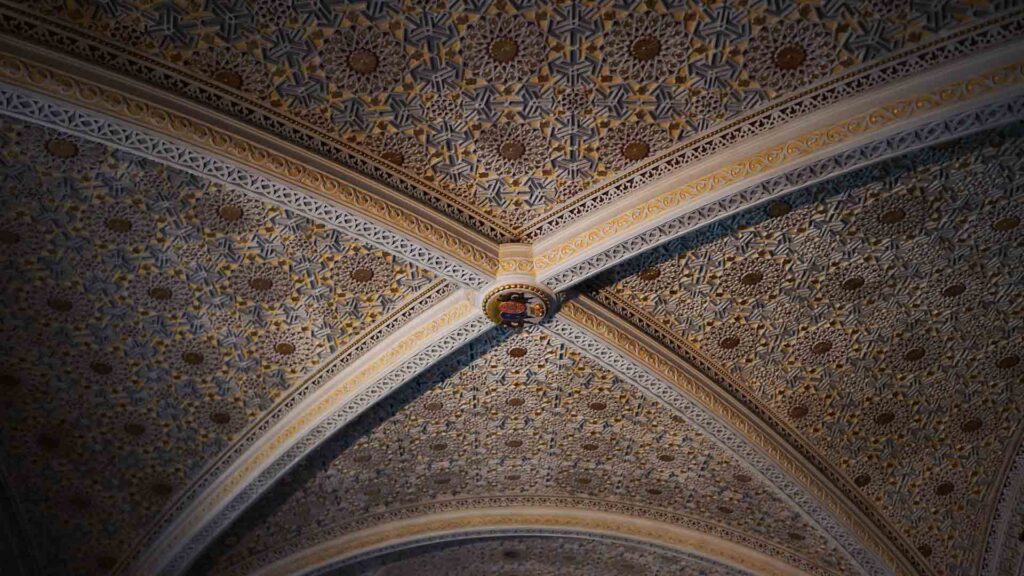 Pena Palace Interior Ceiling Sintra Portugal