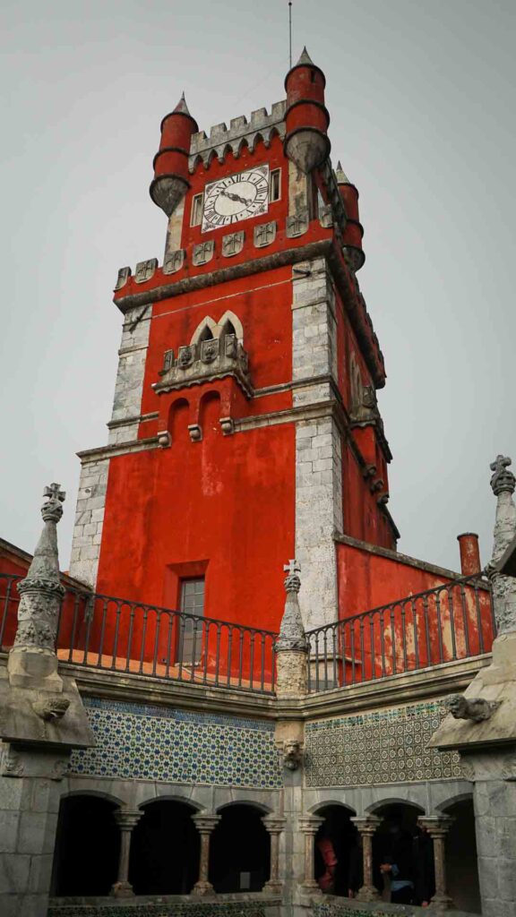 Pena Palace Clock Tower Sintra Portugal