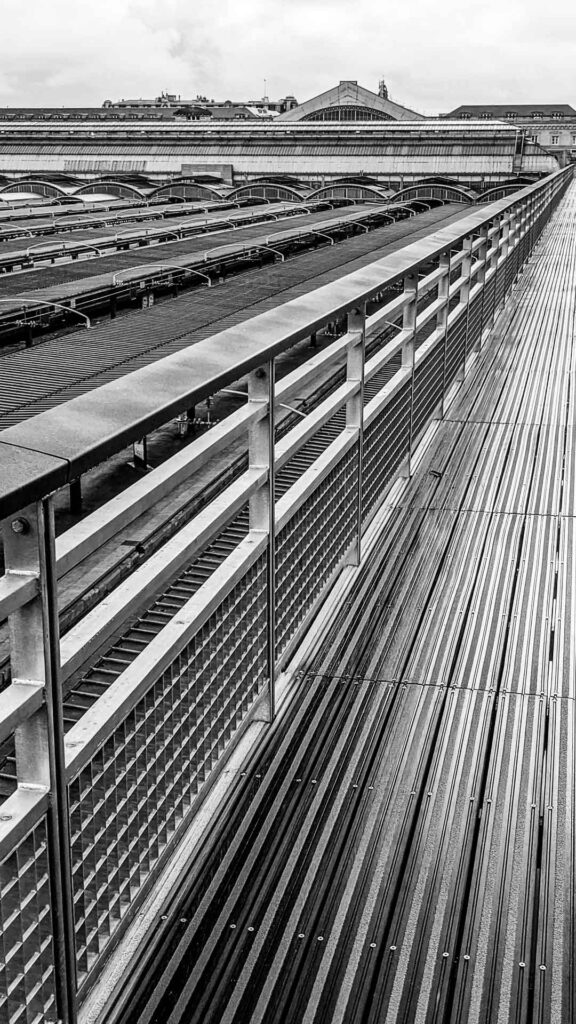 Paris Black And White Photo Abstract Train Station