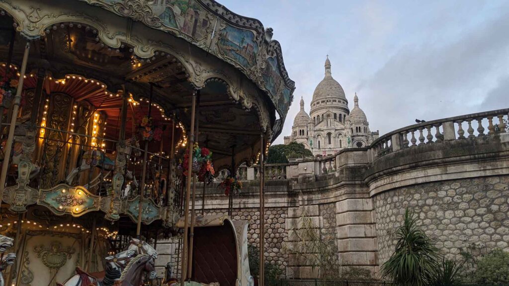 Sacré-Cœur, Paris photo with carousel