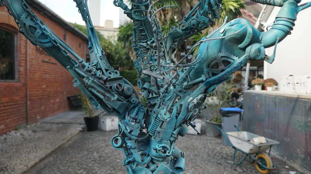 Cool outdoor sculpture art at the LX Factory Lisbon