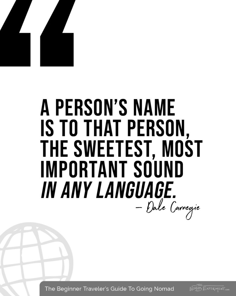 A person's name is the sweetest sound quote Dale Carnegie