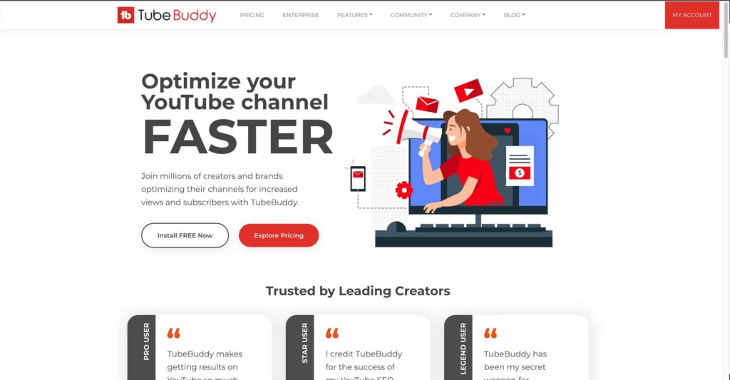 Tubebuddy YouTube plugin sales screen